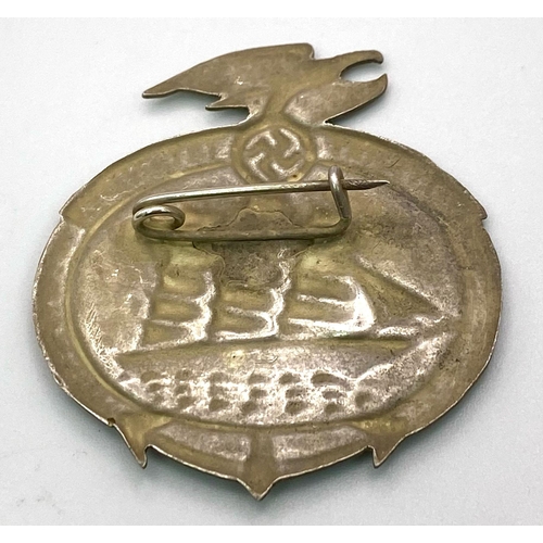 888 - 3rd Reich Seefahrt “Sea Ships Are Needed” Fund Raising Tinnie Badge.