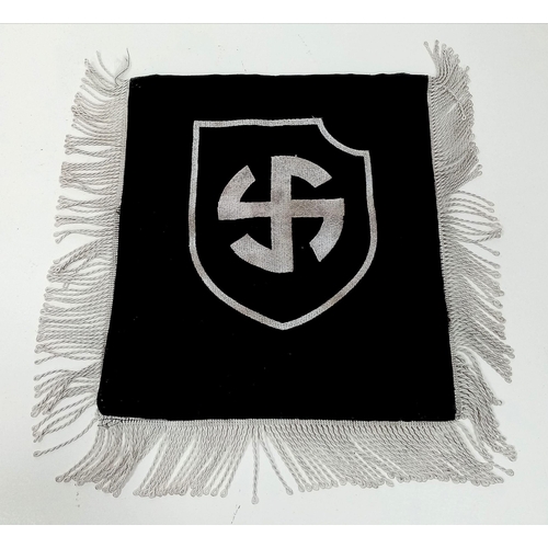 145 - 3rd Reich Banner with insignia of the Waffen SS 5th Panzer Division. Passes the black light test.