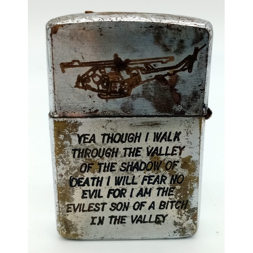 253 - Vietnam War Era Zippo Lighter. Date Coded on Base 1966. “Quang Tri-1966-67”. UK Mainland Sales Only