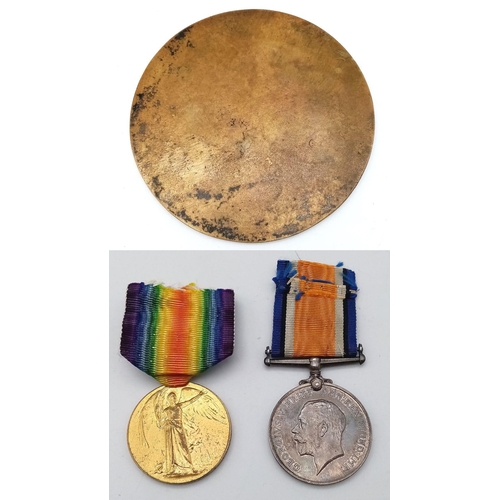 274 - WW1 Medal Duo and Death Penny to 423691 Pte. F. Carter of the 10th Bn London Regiment, who was kille... 