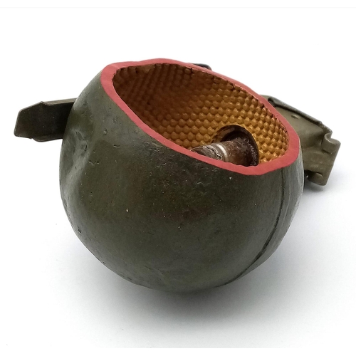 558 - INERT Cutaway Vietnam Era US M-67 “Baseball” Grenade. The theory was that most American boys could t... 