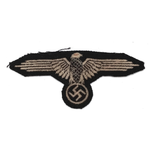 680 - 3rd Reich Waffen SS Sleeve Eagle. Passes the Black Light Test.