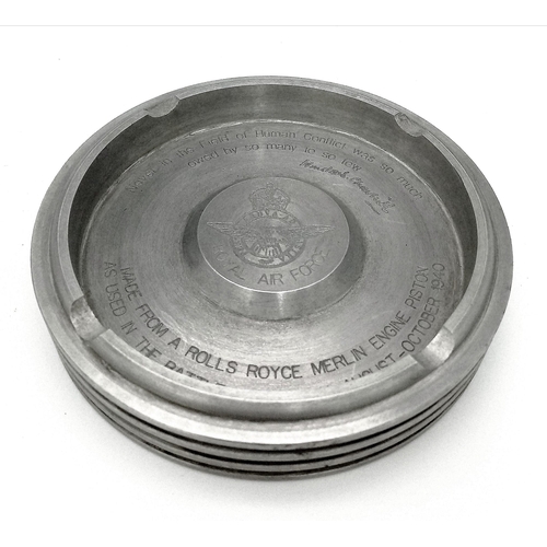 765 - WW2 British Spitfire Piston Ashtray. Sold after the war to raise funds for charities.