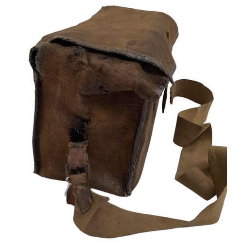 152 - WW1 British Adams Folding Trench Periscope in its original canvas carry case. Circa 1916.