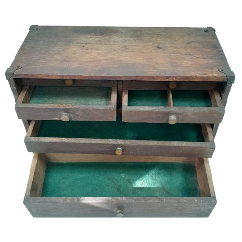 344 - Antique Watchmakers or Jewellers Wooden Work Box. 
7 drawers with original felt bottom, all drawers ... 