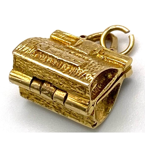 362 - 9K Yellow Gold Midwife's Bag Charm/Pendant.
Opens to reveal a baby inside.
Weight: 4.8g
SC-3050