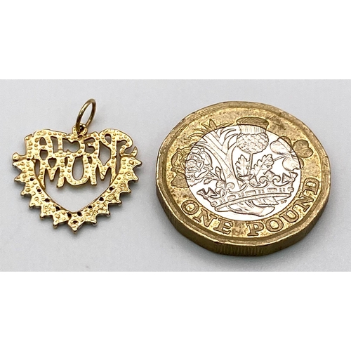 482 - 9K Yellow Gold Diamond Set, 'Special Mum' Charm/Pendant.
Weight: 0.9g
SC-3073