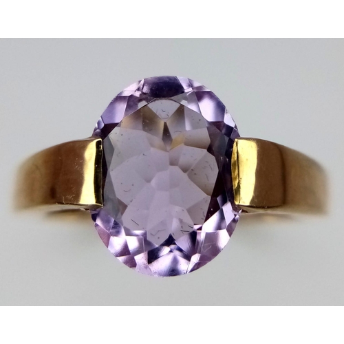 600 - 9K Yellow Gold Amethyst Set Ring.
Size: N
Weight: 3g
SC-3059