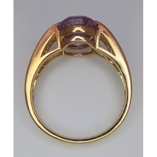 600 - 9K Yellow Gold Amethyst Set Ring.
Size: N
Weight: 3g
SC-3059