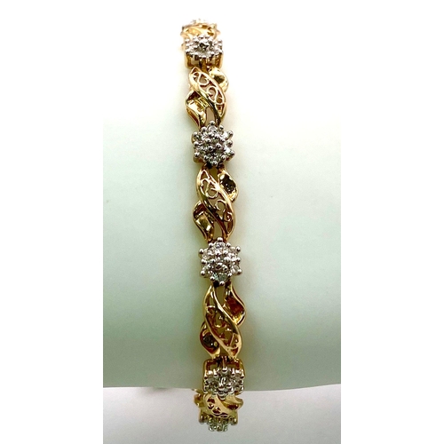 81 - 9K Yellow Gold Diamond, 0.65CT, Set Bracelet.
Length: 18cm
Weight: 9.7g
SC-3067