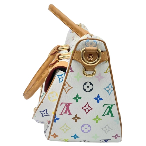 311 - Louis Vuitton Sologne White Multicolour Monogram Handbag.
Quality leather throughout, gold toned har... 