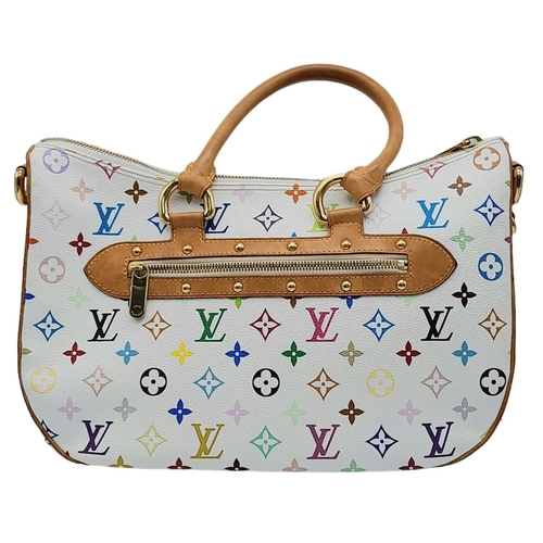 311 - Louis Vuitton Sologne White Multicolour Monogram Handbag.
Quality leather throughout, gold toned har... 