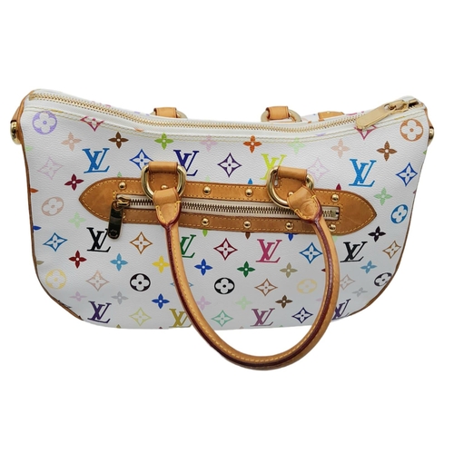 311 - Louis Vuitton Sologne White Multicolour Monogram Handbag.
Quality leather throughout, gold toned har... 