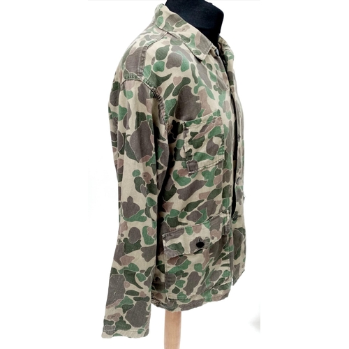 667 - Vietnam War Era “In Country Made” Frog skin Pattern Camo Shirt. Based on the USMC Hbt from the Pacif... 