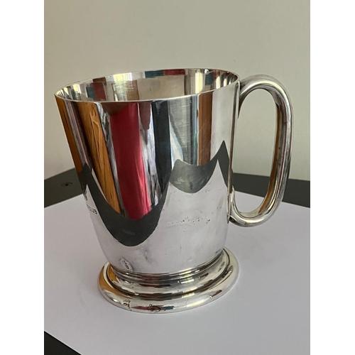 364 - MAPPIN and WEBB heavy SILVER PLATED Pint Tankard with Inscription for the Kandy Golf Club.