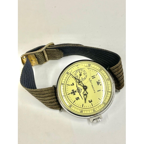 368 - Vintage gents Luftwaffe style watch ,  customised dial Working 