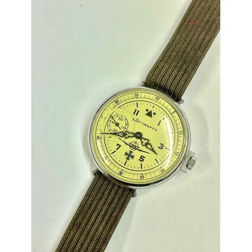 368 - Vintage gents Luftwaffe style watch ,  customised dial Working 