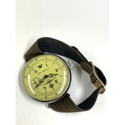 368 - Vintage gents Luftwaffe style watch ,  customised dial Working 