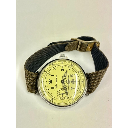 368 - Vintage gents Luftwaffe style watch ,  customised dial Working 