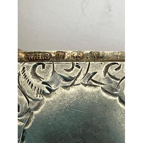 441 - Antique SILVER VESTA Beautifully engraved having  a clear hallmark for William Henry Sparrow, Birmin... 