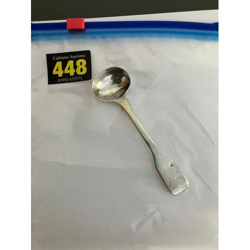 448 - Antique WILLIAM IV SILVER MUSTARD SPOON Having clear hallmark for Hayne and Cater, London 1836. Appr... 