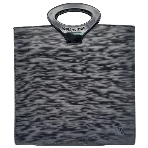 60 - A Louis Vuitton Black Ombre Bag. Epi leather exterior. Grey textile interior with inner side pocket.... 