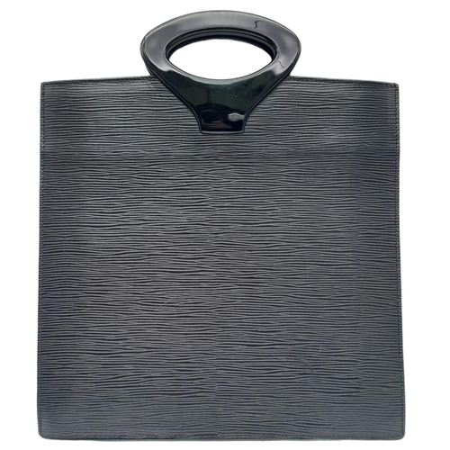 60 - A Louis Vuitton Black Ombre Bag. Epi leather exterior. Grey textile interior with inner side pocket.... 