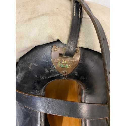 296 - A USA Civil War Confederate Horse Saddle! Comes with modern-made stand and accessories including bag... 