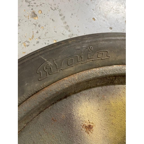 664 - A WW2 German Armoured Vehicle Wheel - The rubber is dated 1938. ML431