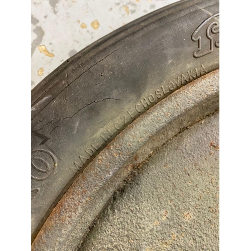 664 - A WW2 German Armoured Vehicle Wheel - The rubber is dated 1938. ML431