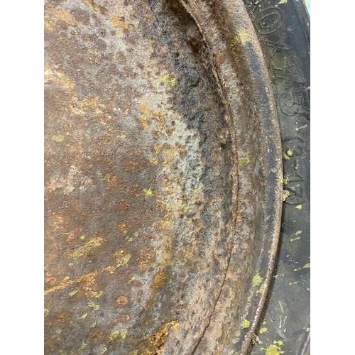 664 - A WW2 German Armoured Vehicle Wheel - The rubber is dated 1938. ML431