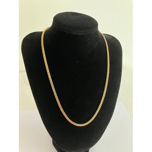 7 - Classic 9 carat Italian GOLD CHAIN NECKLACE. 14.34 grams. 46 cm. Full UK hallmark.