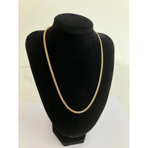 7 - Classic 9 carat Italian GOLD CHAIN NECKLACE. 14.34 grams. 46 cm. Full UK hallmark.