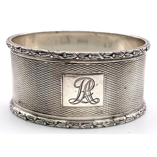 740 - A Rare George VI, 1937/8 Hallmarked Napkin Ring in its Original Fitted Case.
31.68 Grams.