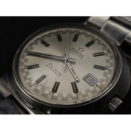 709 - Omega Geneve Dynamic Men's Watch.
In working order, watch displays date and 42mm wide. Stainless ste... 