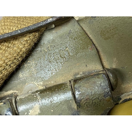 268 - A WW2 German Afrika Korp Canteen. The lid is marked RBNR - the strap is marked lux. ML448.