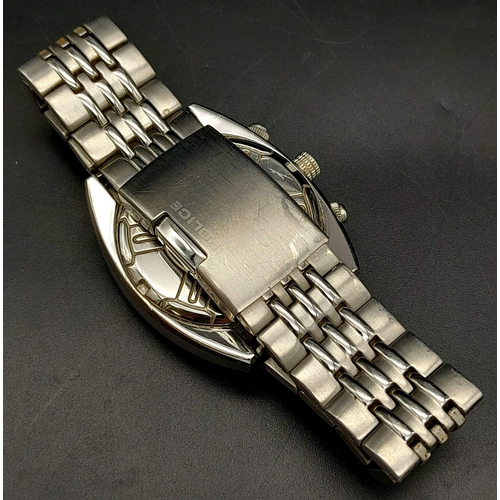 761 - A Very Good Condition Men’s Stainless-Steel Chronograph Watch by the Designer Brand ‘Police’. New Ba... 