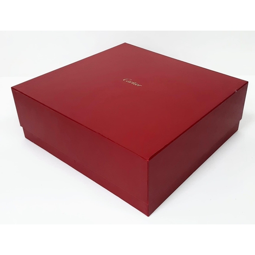 330 - Cartier Two Tone Grey Cashmere/Wool Panther Cushion in Gift Box. 45x45cm