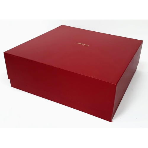 330 - Cartier Two Tone Grey Cashmere/Wool Panther Cushion in Gift Box. 45x45cm