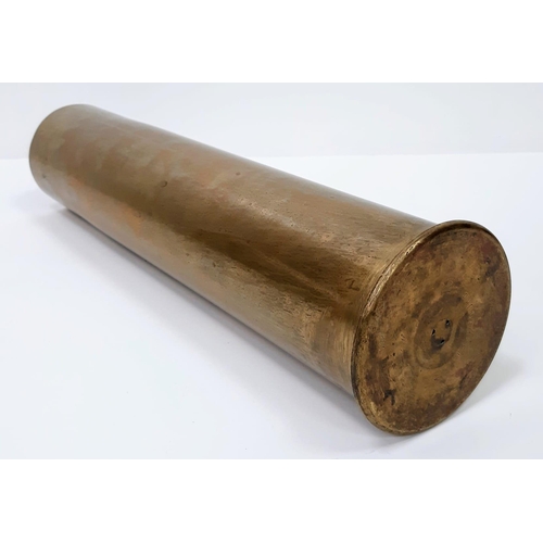 332 - 1918 German brass artillery shell. Polte Magdeburg. Fully marked on base. Height 500mm, dia 130mm. W... 