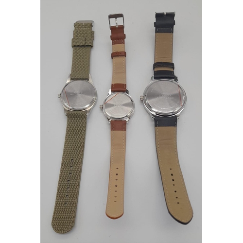 915 - A Parcel of Three Unworn Military Homage Watches 
 - 1960’s RAF Design Watch. (41mm Including Crown)... 