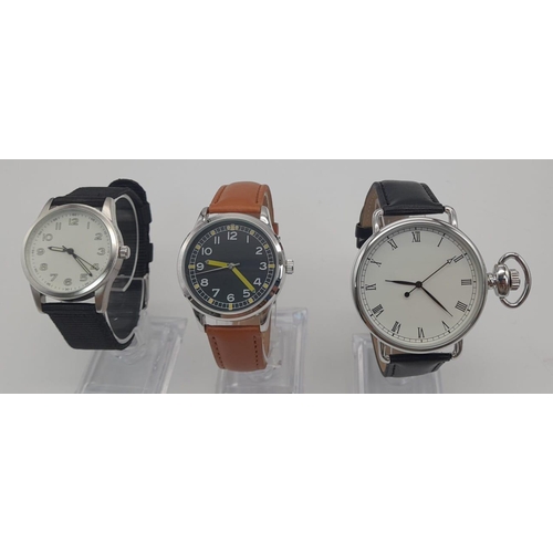 922 - A Parcel of Three Unworn Military Homage Watches.
 - 1940’s British Design Watch (40mm Including Cro... 