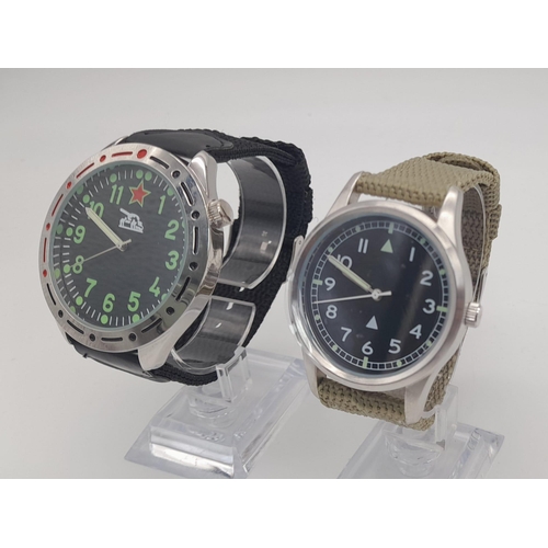 950 - Two Unworn Military Homage Watches.
 - 1960’s RAF Design Quartz Watch. 
   41mm Including Crown
 - 1... 