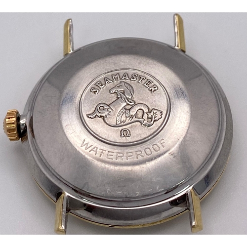 766 - A vintage Omega Seamaster Automatic Watch Case.
Case measures 33mm, water resistant and date.
In wor... 