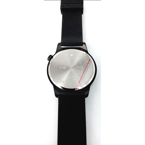 817 - An Unworn, Black Quartz Sports Watch by Break. 
45mm Including Crown. Black Rubber Dive Strap. 
Come... 