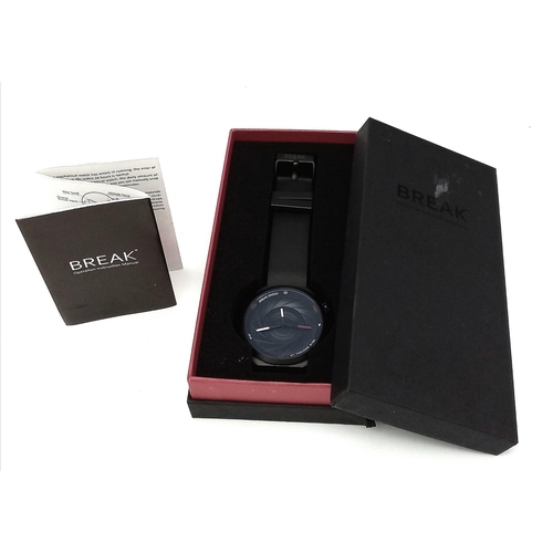 817 - An Unworn, Black Quartz Sports Watch by Break. 
45mm Including Crown. Black Rubber Dive Strap. 
Come... 