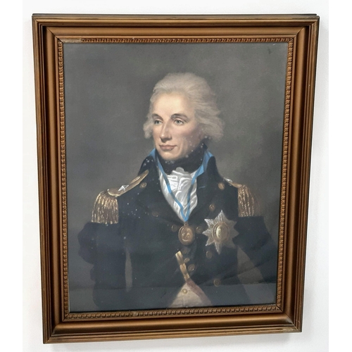 866 - An Antique Gilt Framed Portrait of Lord Nelson.
75 x 60cm.