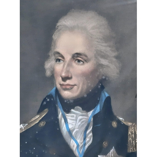 866 - An Antique Gilt Framed Portrait of Lord Nelson.
75 x 60cm.