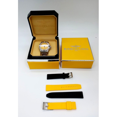 9 - A Breitling Avenger Automatic Gents Watch. Stainless steel bracelet and case - 45mm. 3000m water res... 