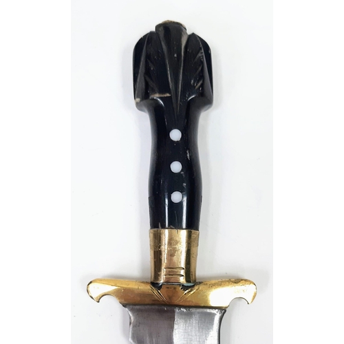 670 - A Vintage, Excellent Condition, High Quality Kris Knife in Leather Sheath. 
39cm Length